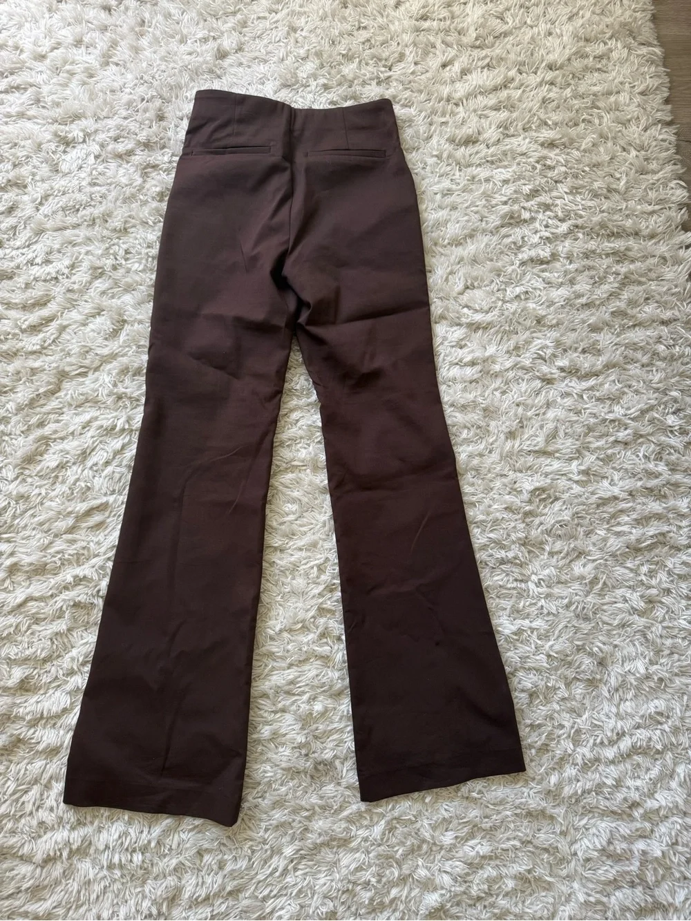 Zara Dark Brown Boot-Cut Pants